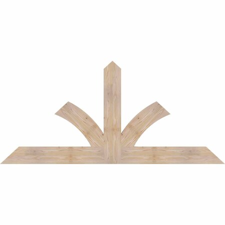 Ekena Millwork Richland Smooth Timber Gable Bracket, Douglas Fir, 72"W x 33"H x 1 1/2"D x 5 1/2"F, 11/12 Pitch GBW072X33X0206RIC00SDF